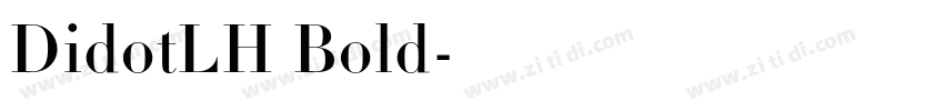 DidotLH Bold字体转换